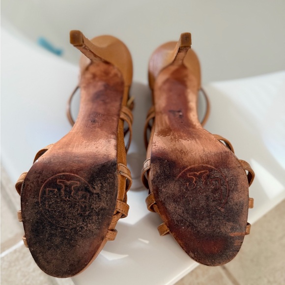 Tory Burch Tan Strappy Heels - Picture 4 of 5